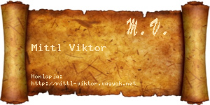 Mittl Viktor névjegykártya